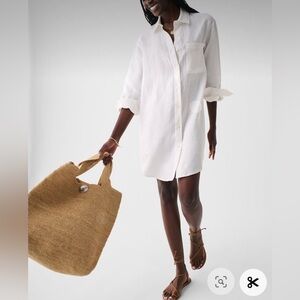 Faherty Laguna linen shirt dress